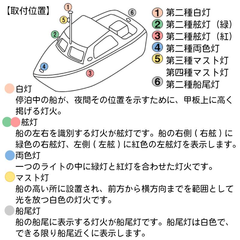 航海灯 LED 小型船舶用 3個セット 白灯 舷灯 緑 紅 ML-SET-W 航海灯 LED 小型船舶用 3個セット 白灯 舷灯 緑 紅 ML-SET-W