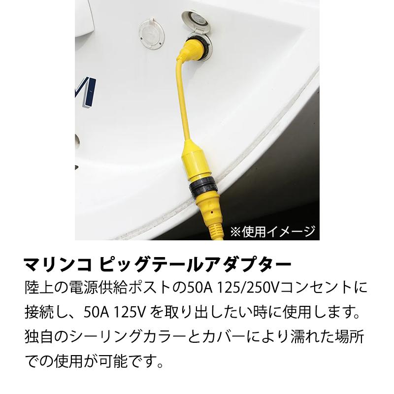陸電ケーブル マリンコ 電源アダプター ピッグテールアダプター 123A