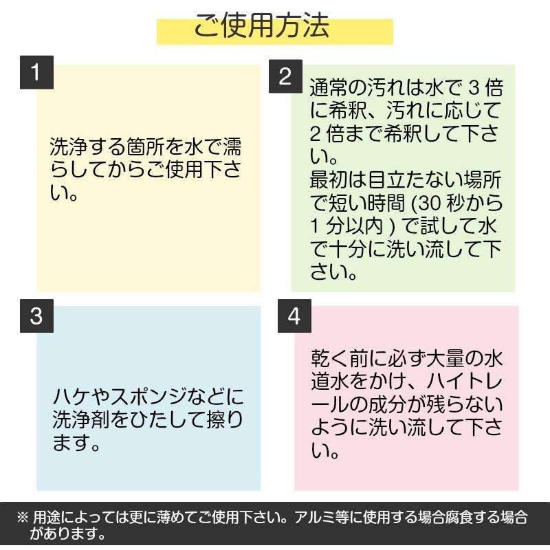 ハイトレール 錆取り剤 ボート 錆取り サビ取り FRP用 錆 油汚れ 浄化剤 4L 水垢 船舶 自転車 船 洗剤｜osawamarine｜04