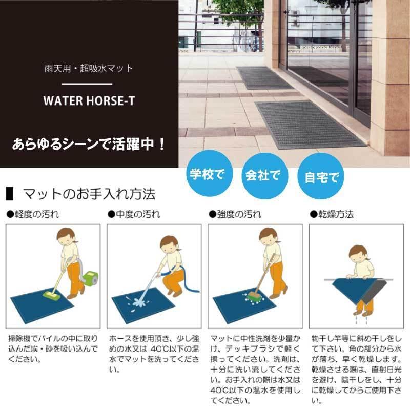 吸水 速乾 マット ウォーターホースT ダイヤモンド 88x114cm 玄関