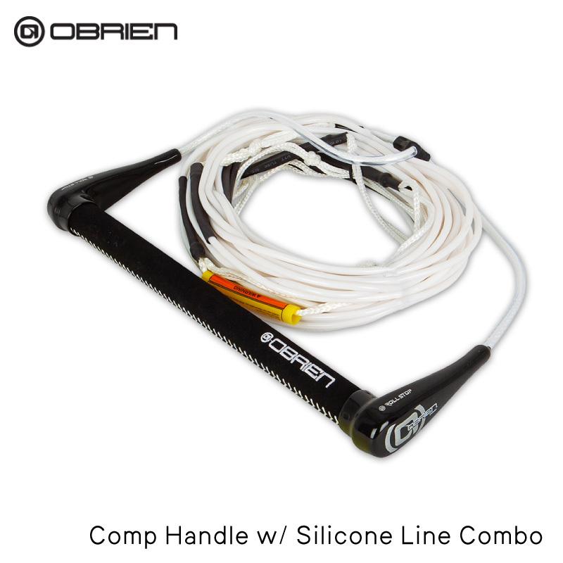 OBRIEN オブライエン COMP WAKE＆ シリコンライン 55ft-80ft ハンドル 調整可能 グリップ ウェイクボード ロープ
