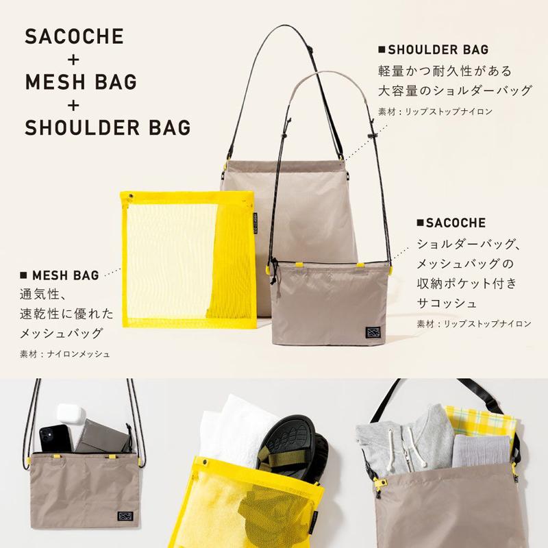 サコッシュ バッグ HYEY TRIO BAG トリオバッグ 6カラー エコバッグ