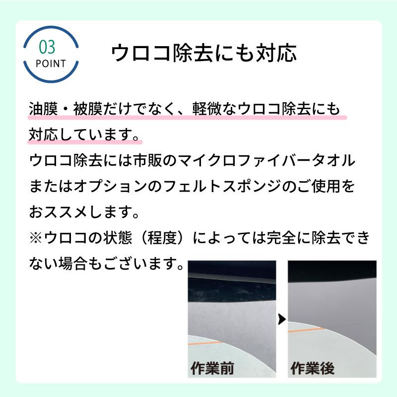 ガラスクリーナー ウロコ取り 油膜 被膜 業務用 MSE-WS400 Elut エルト 自動車 フロントガラス 車 界面活性剤 特殊研磨剤｜osawamarine｜05