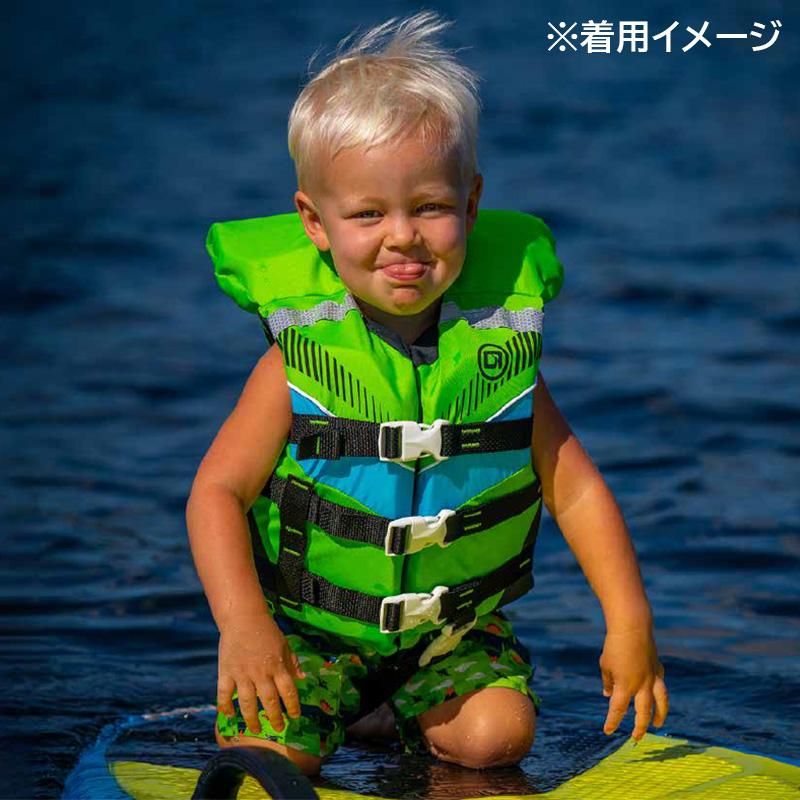 ライフジャケット 子供 キッズ OBRIEN 子供用ナイロンベスト CHILD NYLON LIFE JACKET オブライエン グリーン ピンク 子供用 レジャー用 船 釣り ボート 海_1