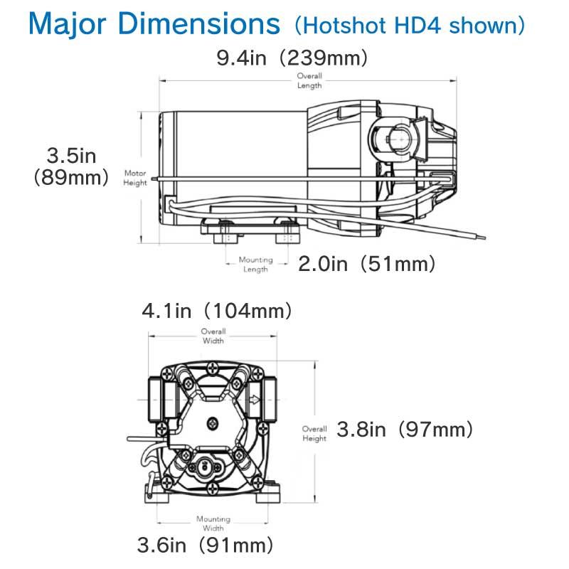 プレッシャーポンプ ポンプ ジャブスコ HotShot HD4 ホットショット4 12V xylem ザイレム マリン用 ウォッシュダウンポンプ_5
