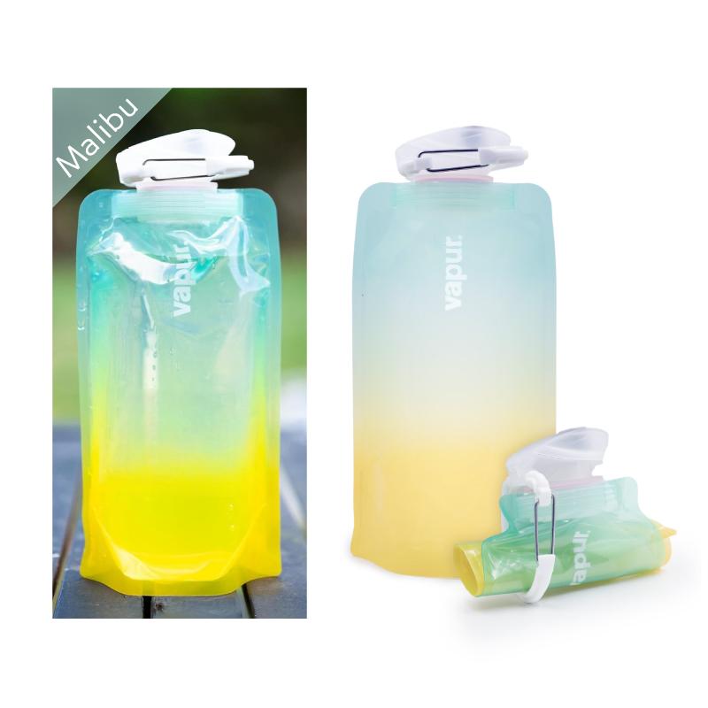 水筒 折りたためる ヴェイパー Vapur Wide Mouth 0.5L Cyan Blue Cool