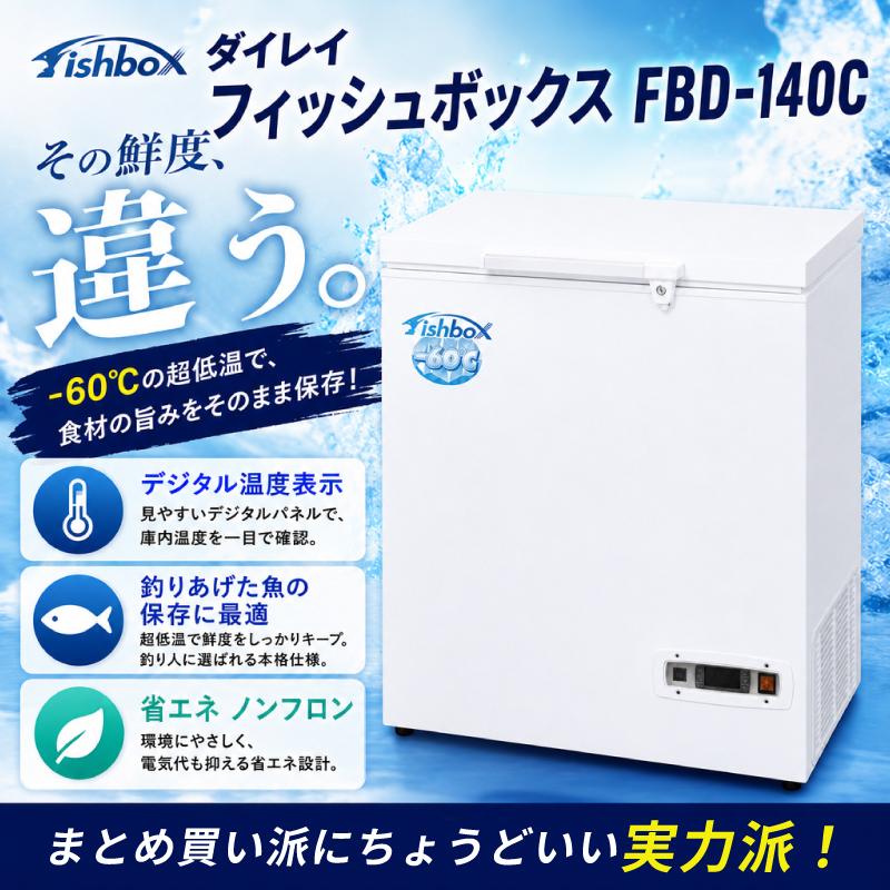 ダイレイ（DAIREI） 冷凍庫 家庭用 フィッシュボックス FBD-140C