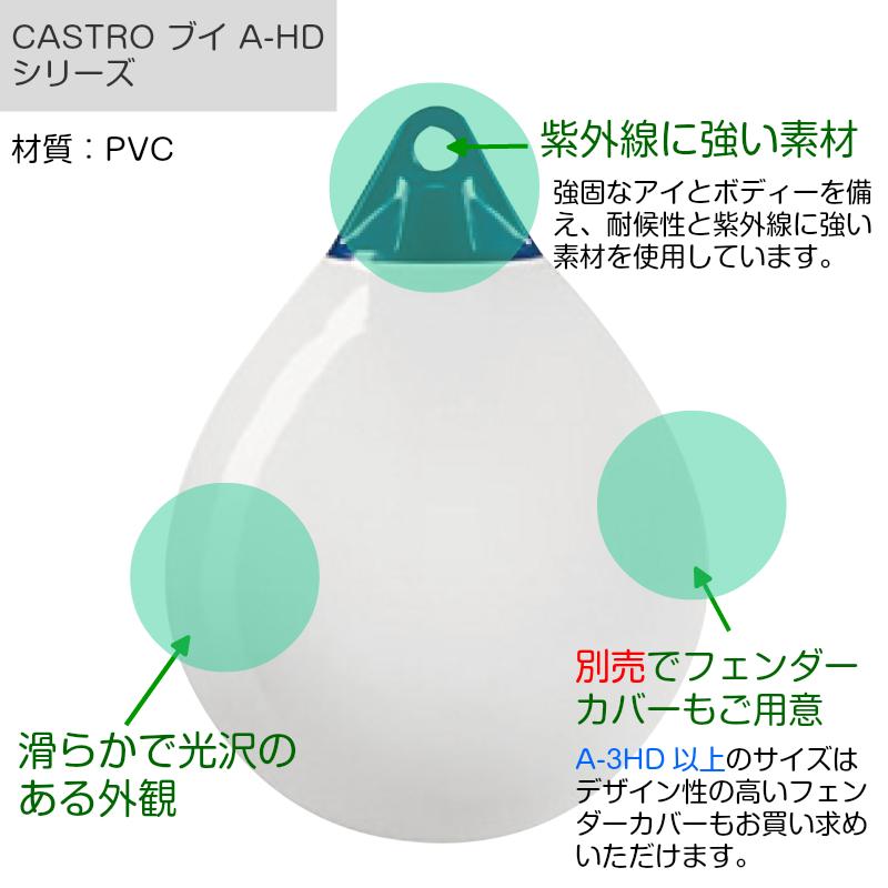 ボート ブイ フェンダー エアフェンダー Aシリーズ カストロ CASTRO A-6HD 全長100cm 船舶の画像