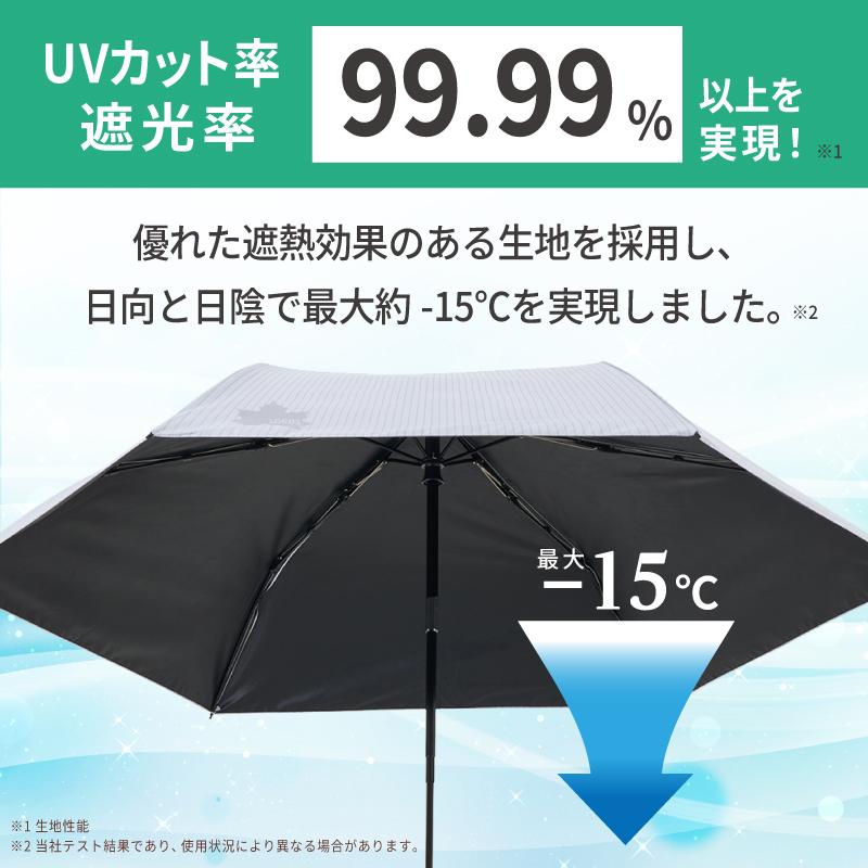 LOGOS（ロゴス） 日傘 折りたたみ 晴雨兼用 軽量 ソーラーブロック日傘