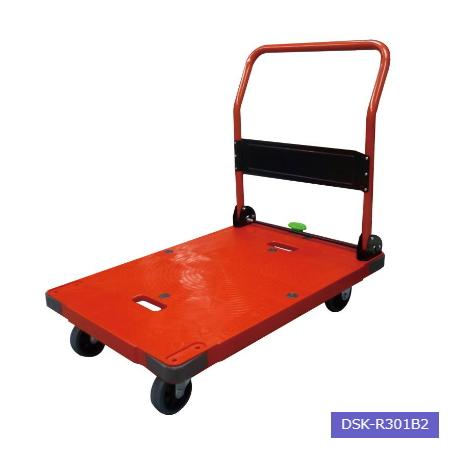 ナンシン 樹脂運搬車 サイレントマスター DSK-R301B2 レッド 【直送品