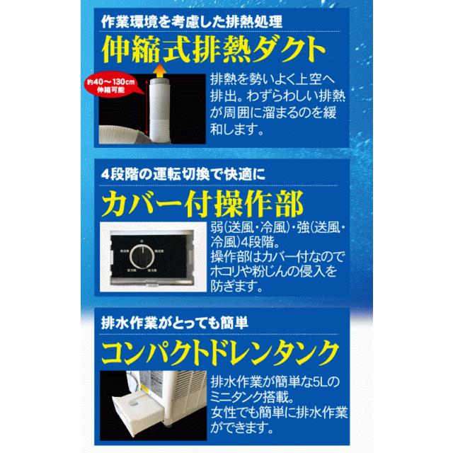 ナカトミ（NAKATOMI）排熱ダクト付スポットクーラー　　　SAC-408N 渋谷区]ナカトミ 排熱ダクト付きスポットクーラー SAC-408N
