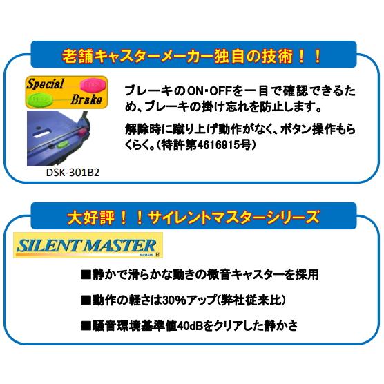 ナンシン 樹脂運搬車 サイレントマスター DSK-301B2 【直送品】 : OS