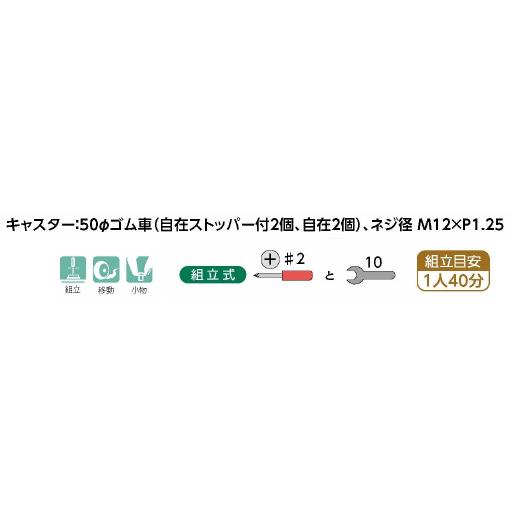 【法人様限定・メーカー直送代引不可】　山金工業　ヤマテック  コンビニワゴン　　WCL-2-P｜osc-shop｜03