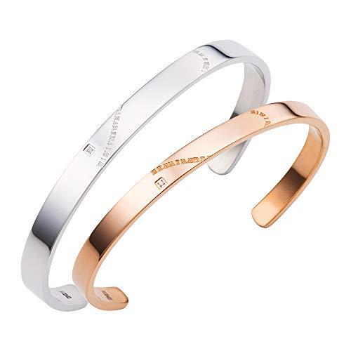 今季一番 ペアバングル ホワイトクローバー Clover ホワイトクローバー White カップル ダイヤモン ペアブレスレット ブランド サージカルステンレス レディースアクセサリー Digitalka Sk