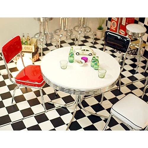 早い者勝ち Abcインテリア アメリカン雑 円形テーブル レトロ アメリカン 50 S ホワイト 丸型ダイニングテーブル T グロス ダイニングテーブル Jalapamax Tur Br