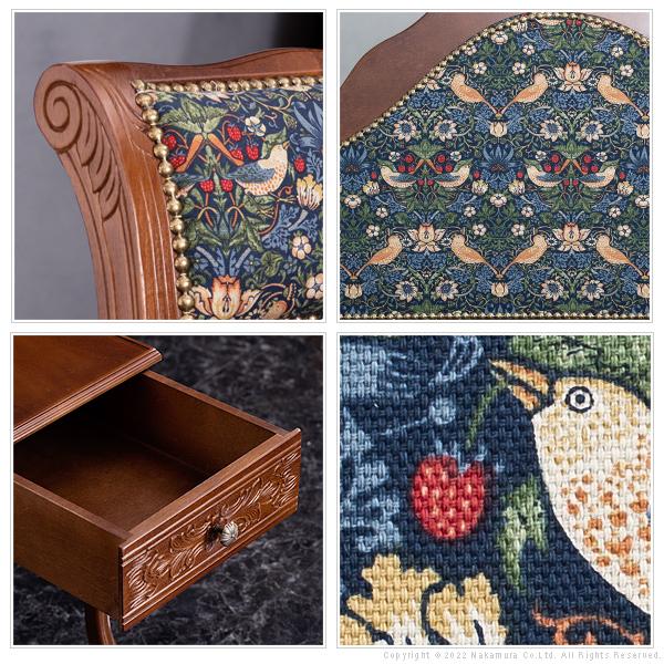 イタリア 家具 ヴェローナクラシック BEST OF MORRIS テレフォンベンチ 猫脚  輸入家具 椅子 チェア アンティーク風 ウィリアムモリス いちご泥棒 天然木 |  | 04