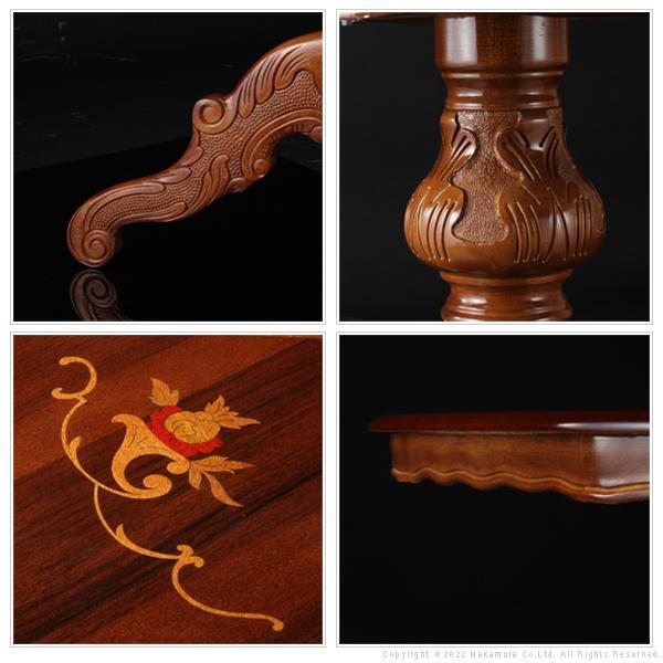 イタリア 家具 ヴェローナクラシック ダイニング5点セット テーブルW135cm+チェア-ヨーロピアンブルー4脚 セット  輸入家具 椅子 猫脚 アンティーク風 青 |  | 02