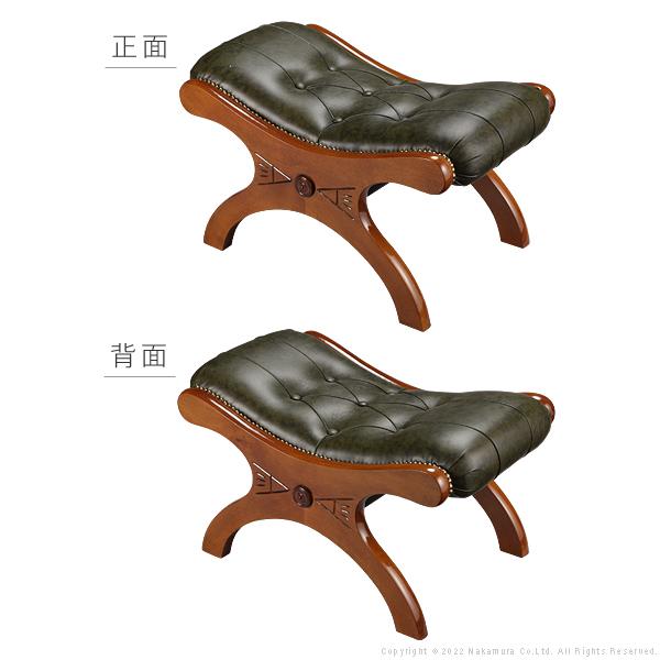 イタリア 家具 ヴェローナクラシック ロッキングチェア＆オットマン-革張り 革張  輸入家具 椅子 チェア アンティーク風 レザー グリーン 天然木 |  | 07