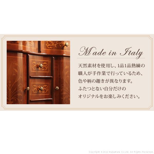 イタリア 家具 ヴェローナクラシック 丸脚3段チェスト W58cm 丸脚  輸入家具 収納 引出し アンティーク風 エレガント おしゃれ 天然木 |  | 06