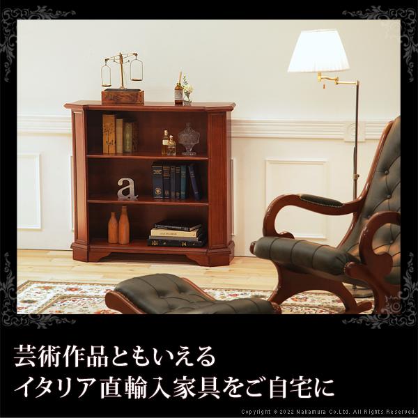 イタリア 家具 ヴェローナクラシック 3段ブックシェルフ W98cm 本棚  輸入家具 収納 リビング収納 アンティーク風 エレガント おしゃれ 天然木 |  | 01