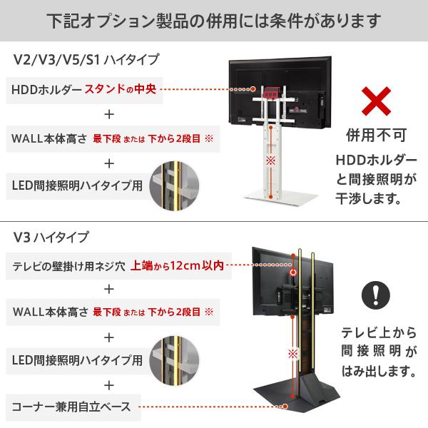 WALLインテリアテレビスタンドV2・V3・V5対応 LED間接照明 ハイタイプ用 リモコン付 シアターライト 調光 調色 パーツ WALLオプション EQUALS イコールズ | EQUALS | 15