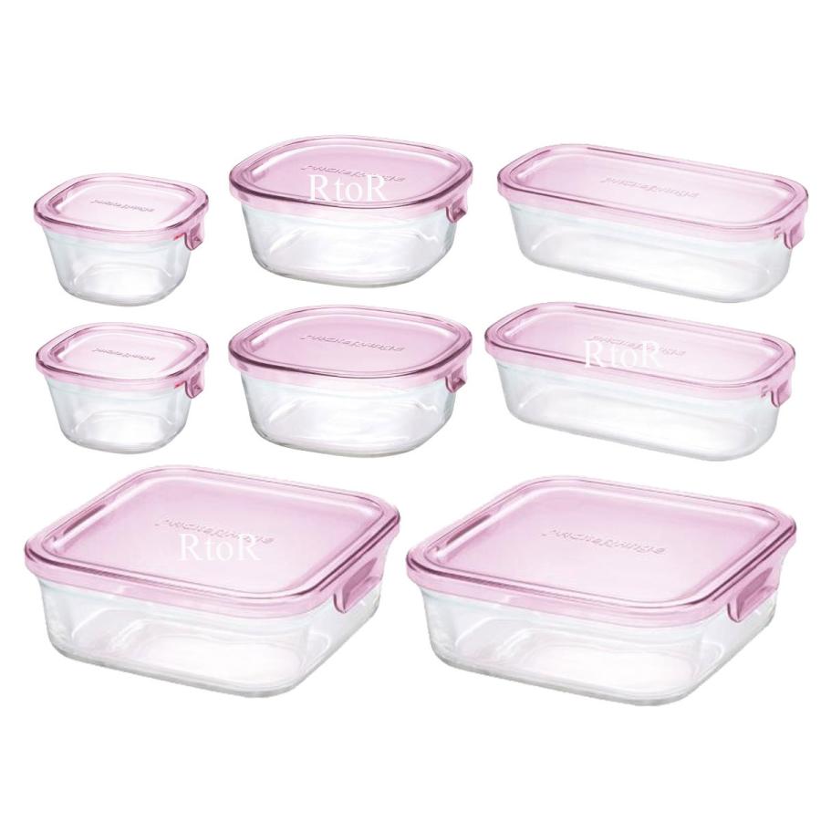 Iwaki イワキ パック レンジ 耐熱ガラス保存容器 8個セット ピンク ふた付き 保存容器 コンテナ Pack Range P お洗濯屋さん 通販 Yahoo ショッピング