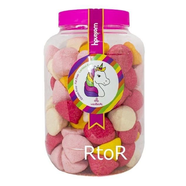 ウォンキャンディー ユニコーン ジャー マシュマロ 900g Jar お洒落 Marshmallow Wonkandy Unicorn