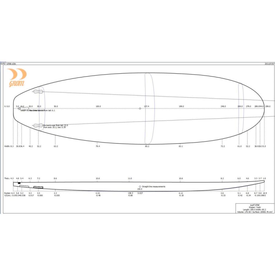 【値段交渉可：送料込】 SUP EPSハードボード Grom 910　初心者，クルージング、波乗りOK　支店止め配送無料! 【MYK1745662989】(62730円)