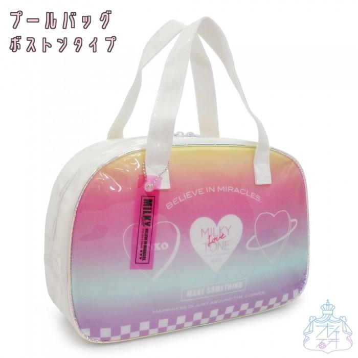 プールバッグ ボストン型 ミルキートーン ビニールバッグ 子供 女の子 キッズ 小学生 レインボー グラデーション かわいい プール 海 水泳 オシャレ総合研究所 Yahoo 店 通販 Yahoo ショッピング