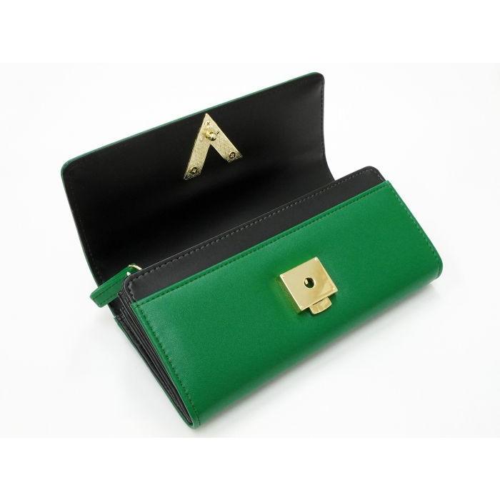 Vフラップ 長札 財布 グリーン 長財布 レディース 財布 中学生 女の子 女子 女子高生 かわいい おしゃれ 中学 高校生 オシャレ総合研究所 Yahoo 店 通販 Yahoo ショッピング