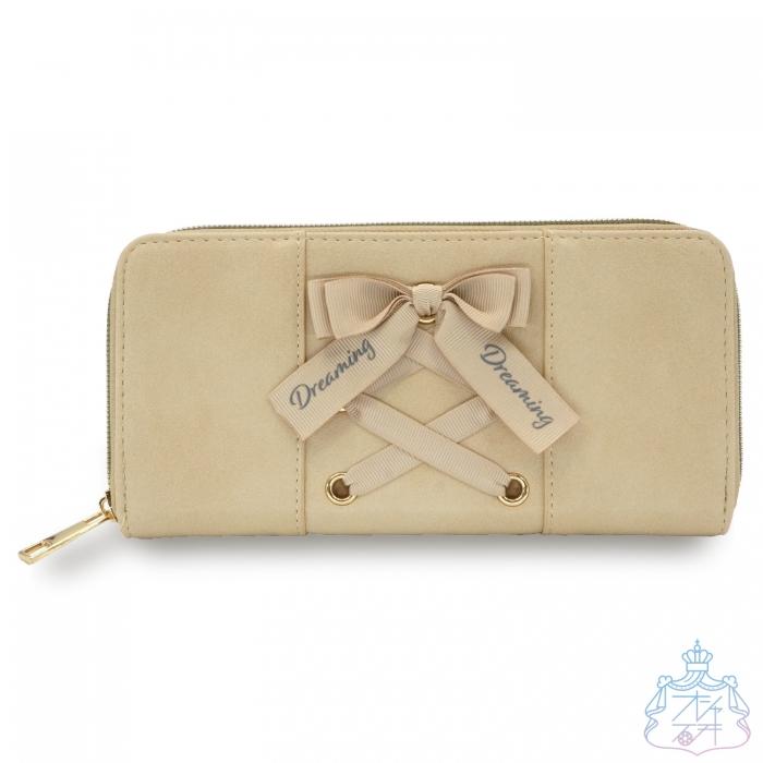 レースアップ 長財布 ベージュ 長財布 レディース 財布 女の子 女子