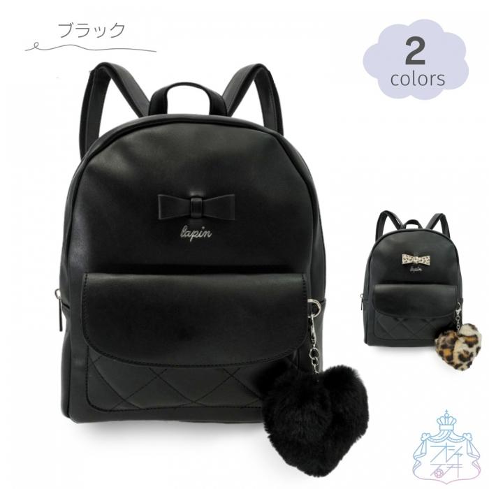 ハートミニリボンミニリュック ブラック : オシャレ総合研究所 Yahoo