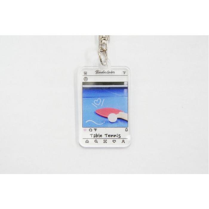 捧呈 Kh部活フォト 卓球 キーホルダー キーチャーム バッグチャーム かわいい おそろい