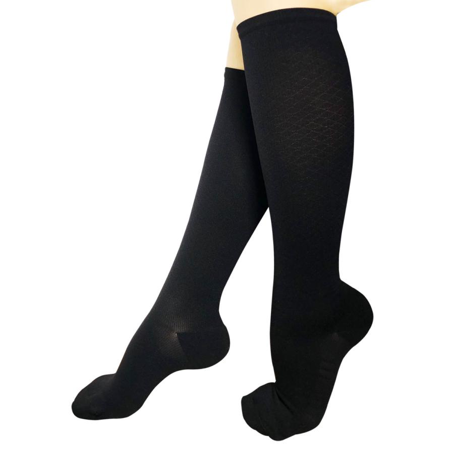 Bonvolant 着圧ソックス新品未使用 着圧ソックス】 先丸 レッグウォーマー ハイソックス レディース