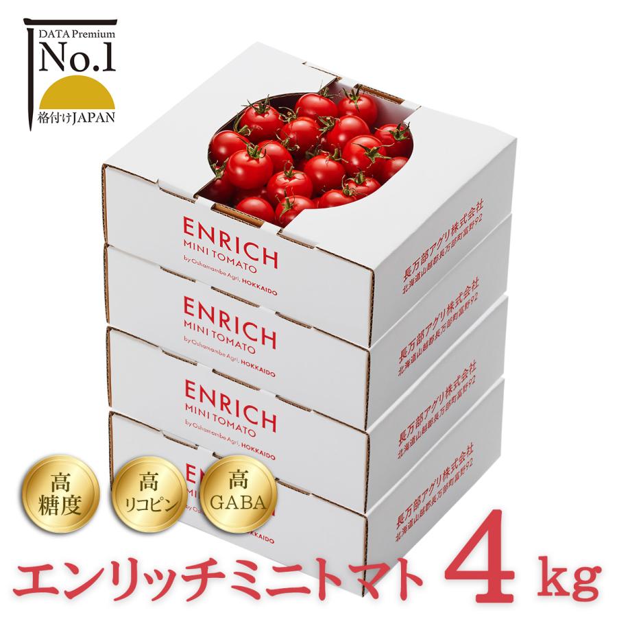 Enrich Mini Tomato エンリッチミニトマト １kg箱 ４段 合計４kg 北海道