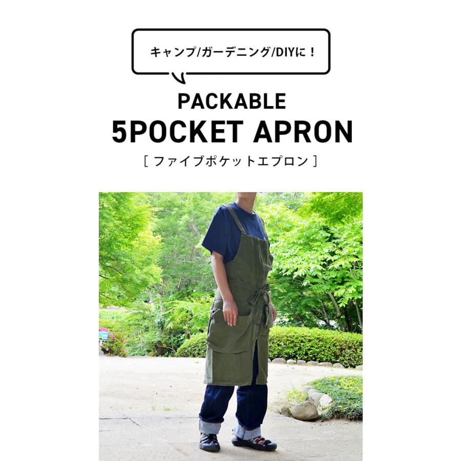 Lee（リー） エプロン おしゃれ メンズ 保育士 PAP 5ポケット ファイブ