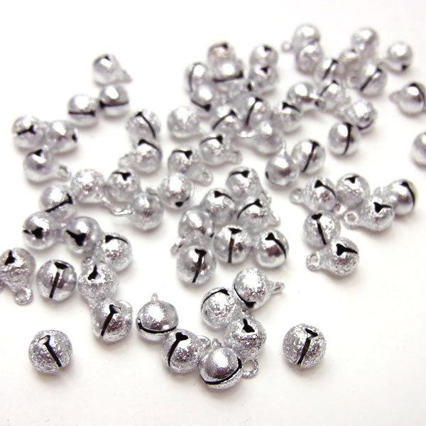 ちぢみ鈴シルバーφ6mm【SZ59】業務用70個入り〜手芸