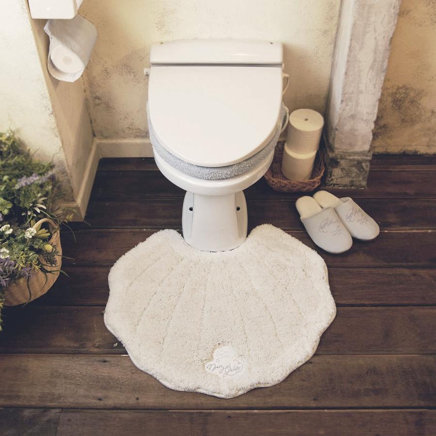 トイレマット シェル メリージェラート かわいい ナチュラル ふわふわ もこもこ フェミニン おしゃれ 姫系 プリンセス ロマンティック 玄関マット Plaisier Okt 62 おしゃれな雑貨屋 通販 Yahoo ショッピング