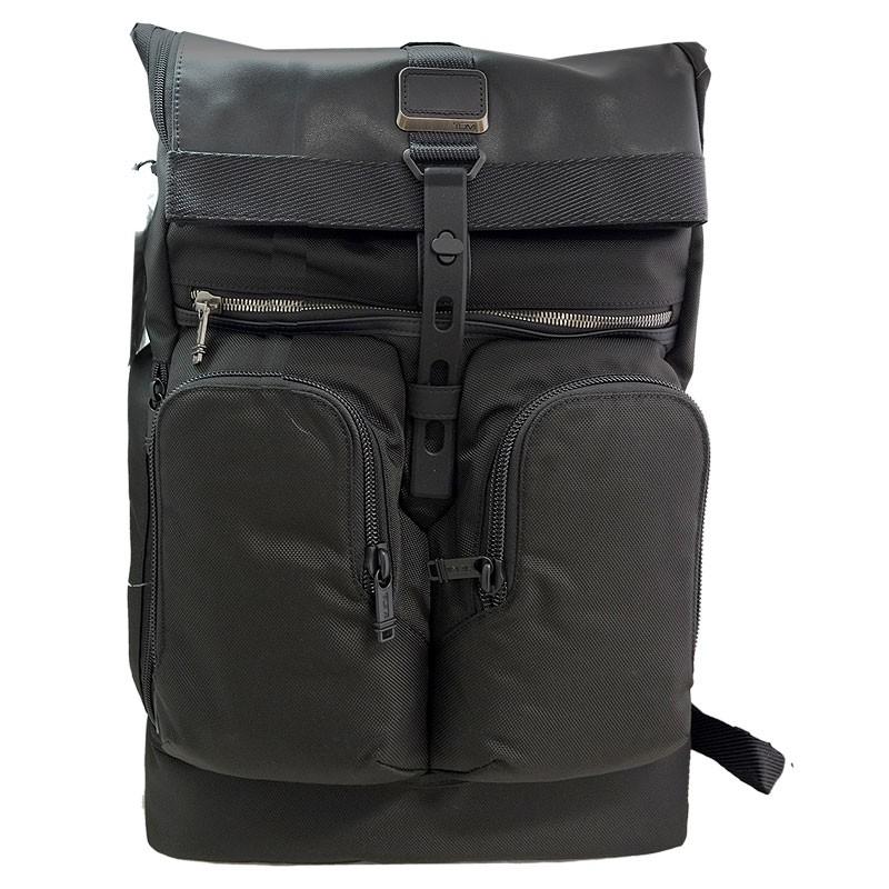 TUMI ブラック ロールトップリュック TUMI ブラック ロールトップバックパック TUMI◇ロールトップ/リュック