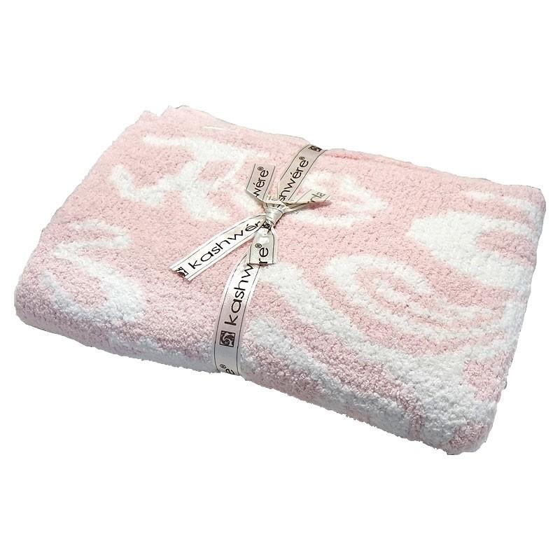 KASHWERE カシウエアハーフブランケット BLANKET HALF THROWDAMASK HB7535733 PINK W