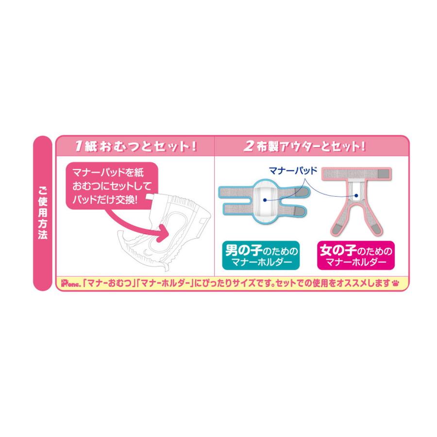 P.one 男の子＆女の子用 マナーパッドActive Mサイズ ビッグパック 32