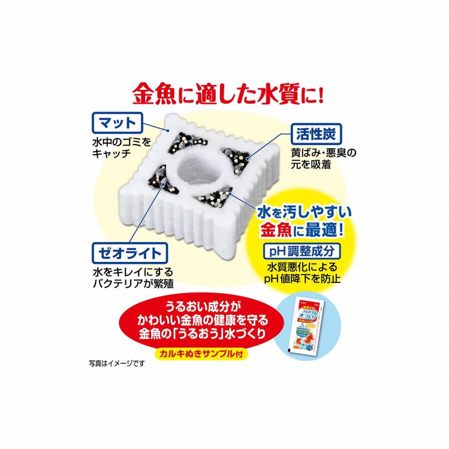GEX（ジェックス） 金魚元気 ロカボーイS 交換ろ過材-N お徳用3個