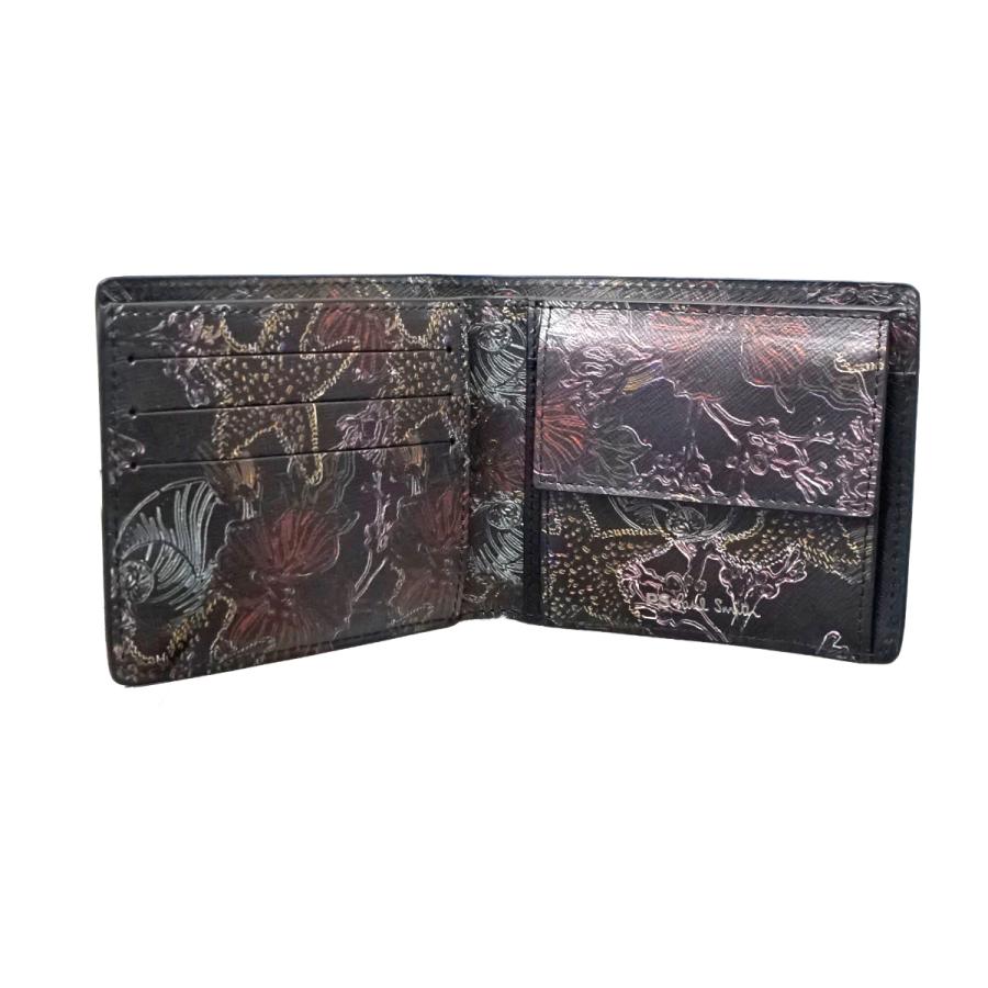 Paul Smith BLACK ポールスミス 財布 二つ折り メンズ ブラック Paul Smith BLACK ポールスミス 財布 二つ折り メンズ ブラック