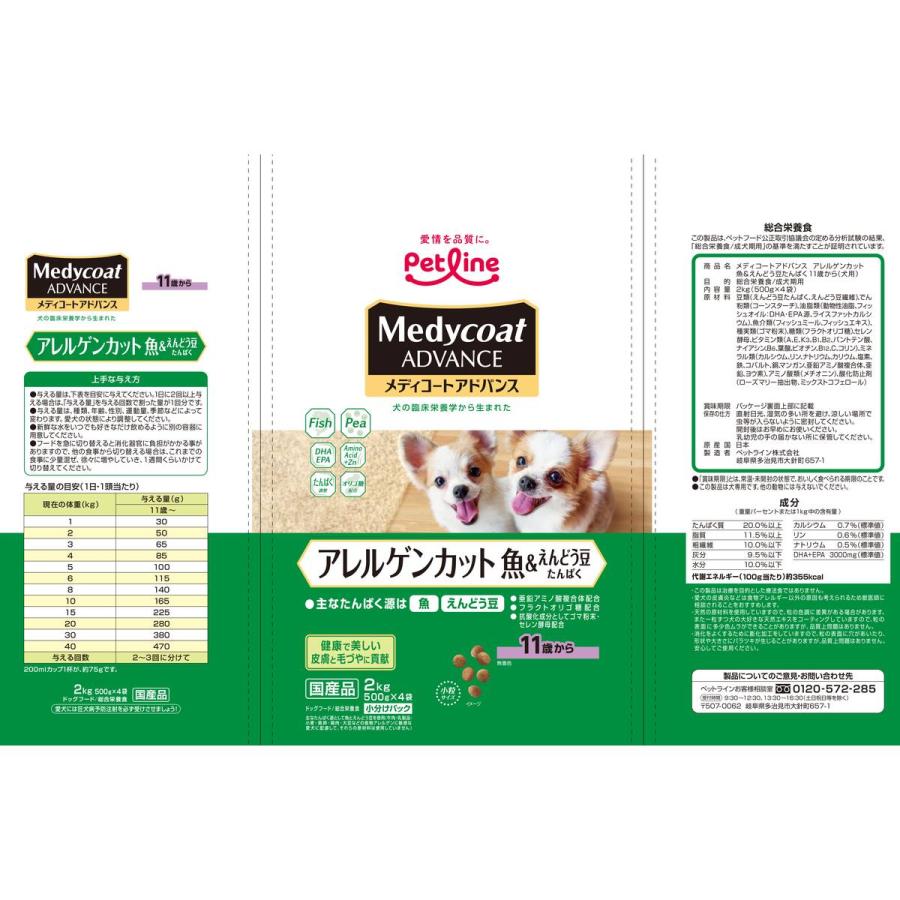 ペットライン メディコートアドバンス アレルゲンカット 魚＆えんどう