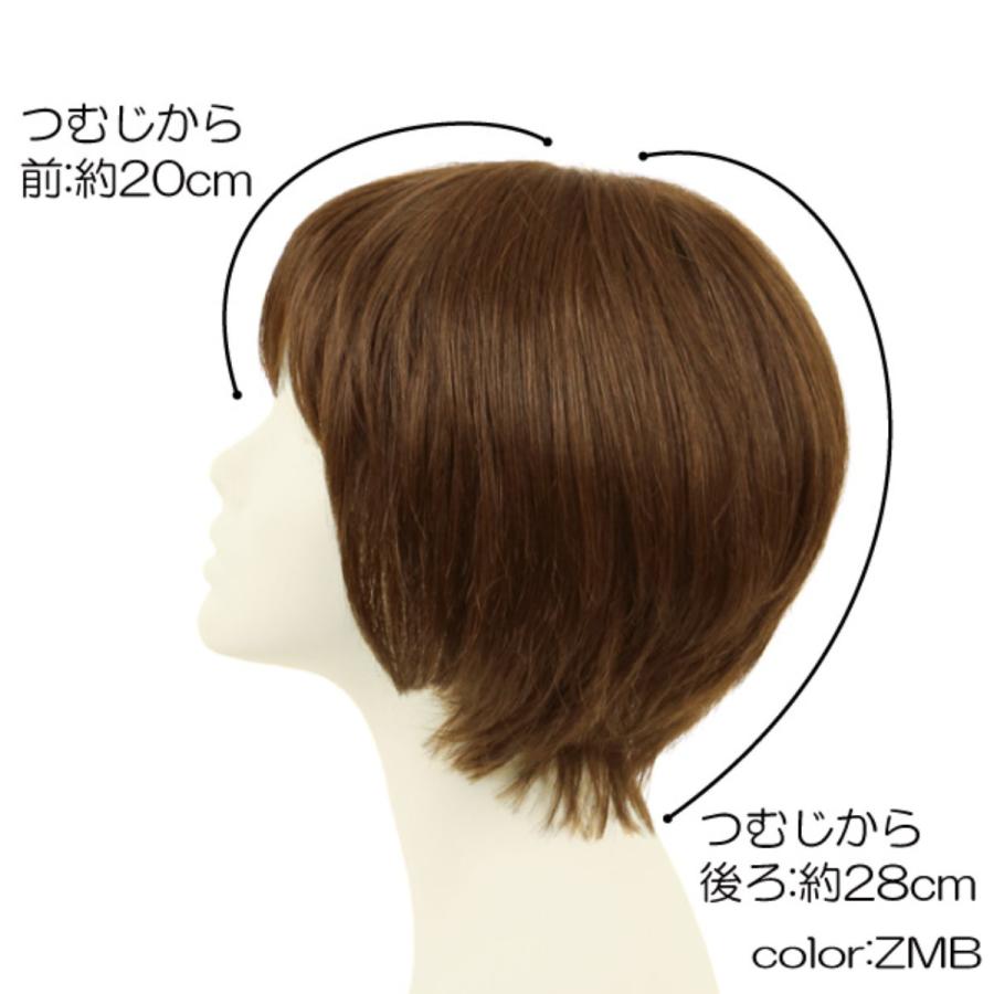 [バレないウィッグ]プリシラ BEAUTE 総手植えオールウィッグ シャープネスショート BA-101-ZBK #人毛ミックスブラック[取り寄せ][送料無料]_15