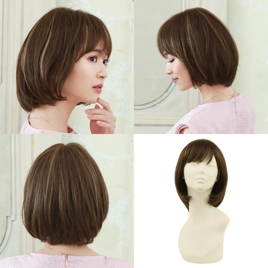 [バレないウィッグ]プリシラ BEAUTE 総手植えオールウィッグ エアリーラウンドボブ BA-102-ZNB #人毛ミックスナチュラルブラウン[フルウィッグ 医療用ウィッグ 人毛＆耐熱ファイバーミックス ヘアアイロンOK 手洗いOK][取り寄せ][送料無料] (6059215) バレないウィッグ]プリシラ BEAUTE 総手植えオールウィッグ エアリー