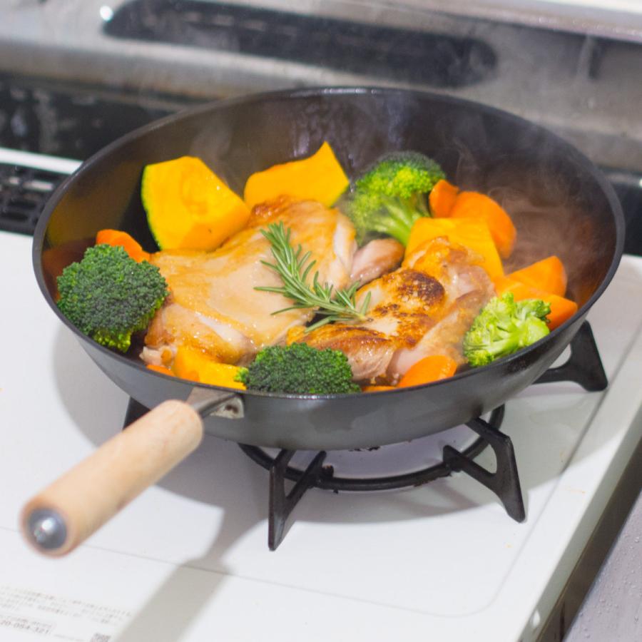 杉山金属 KS-3044 匠味 鉄フライパン 26cm[日本製 鉄製][ガス火・IH