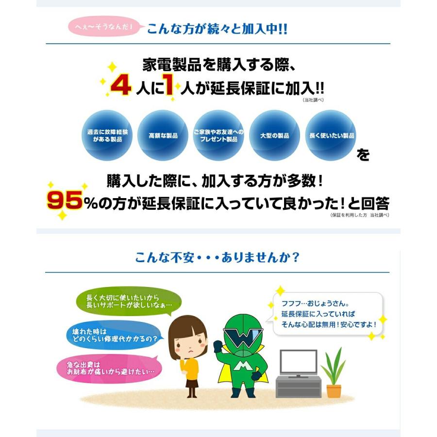対象商品のみ]個人5年延長保証(自然故障)商品金額 税込90,001円