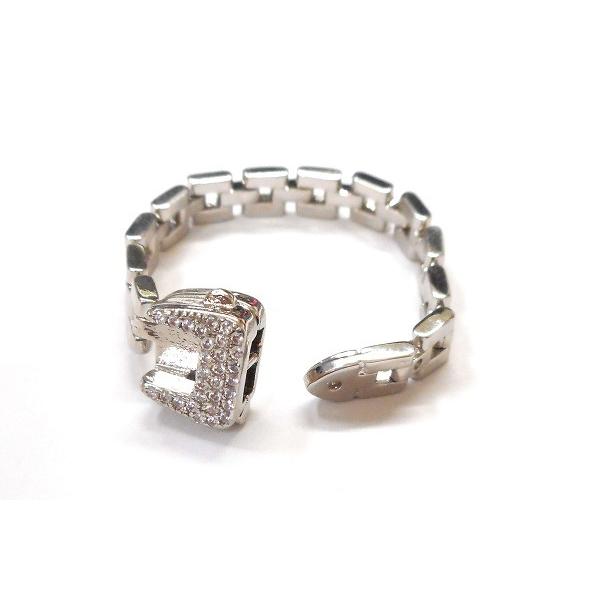 アクセサリー ベルトリング Aタイプ 完成品 ベルト デザイン リング フリーサイズ 指輪 キラキラ ラインストーン シルバー ゴールド ギフト プレゼント |  | 02