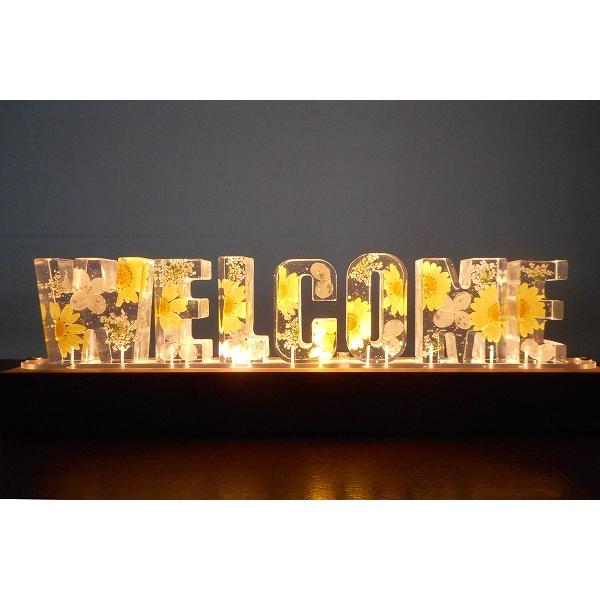 35cm アクリル板付き オリジナル LED ディスプレイ用 照明 ランプ インリア 木製 ベース 手作り UVレジン 文字 数字 ...